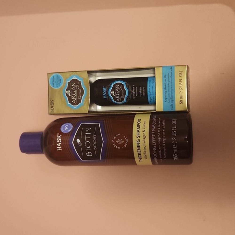 Thickening shampoo and strengthening oil